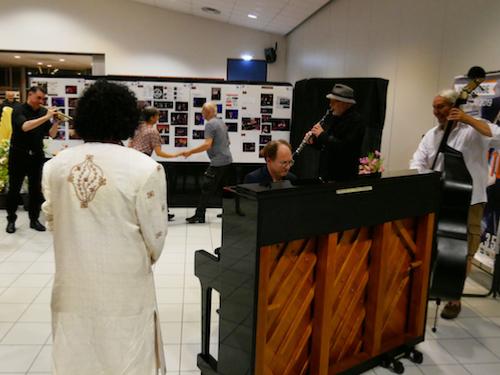 La jam avec J&eacute;r�me Etcheberry (tp), Nirek Mokar (de dos), Christophe Benz (p), Stephan Holstein (cl), Laurent Souques (b), Jazz'N Boogie, Tint&eacute;niac, 13 juin 2025 &copy; J&eacute;r�me Partage